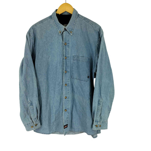 ディッキーズ Dickies L/S ワンポケットデニムシャツ ボタンダウン メンズ JPN:L