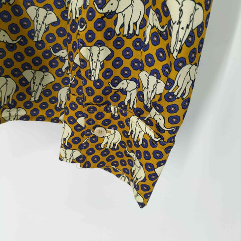 ザラ ZARA 象総柄L/Sサテンシャツ レディース JPN:L