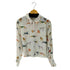 ザラ ZARA 犬総柄L/Sサテンシャツ レディース JPN:XL