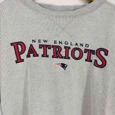 エヌエフエル NFL NEW ENGLAND PATRIOTS フロント刺繍ストライプスウェット メンズ