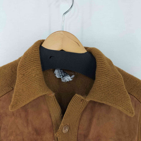 TUNDRA カナダ製 スエード切替 ニットジャケット ボロ boro メンズ import:L