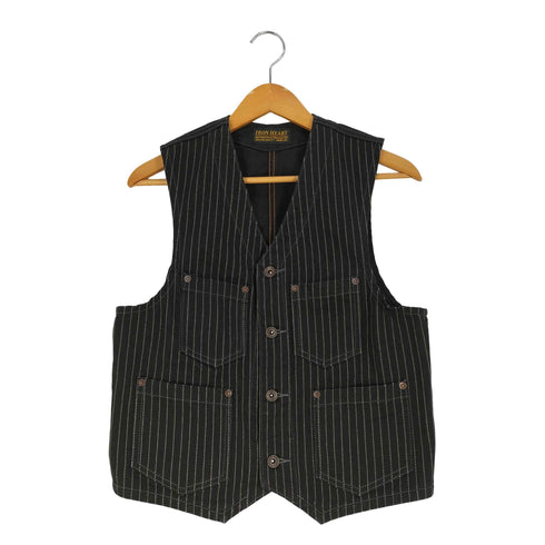 IRON HEART ウォバッシュワークベスト メンズ import:S