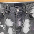 フェケテ FEKETE TIE-DYE WASHED HIGH WAIST WIDE LONG DENIM PANTS ブリーチ 加工 ブラック デニム パンツ レディース JPN:M