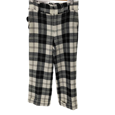 ジュンヤワタナベコムデギャルソンマン JUNYA WATANABE COMME des GARCONS MAN AD2004 00S ホツレ加工 ウール スラックスパンツ レディース JPN:S