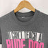 90S U CANT TEACH A RUDE DOG NEW TRICKS クラックプリント S/S Tシャツ シングルステッチ レディース