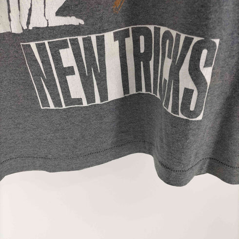 90S U CANT TEACH A RUDE DOG NEW TRICKS クラックプリント S/S Tシャツ シングルステッチ レディース