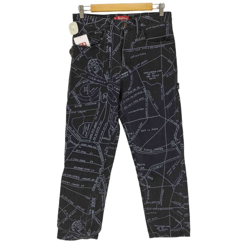 シュプリーム Supreme 19SS GONZ MAP DENIM PAINTER PANT メンズ 30