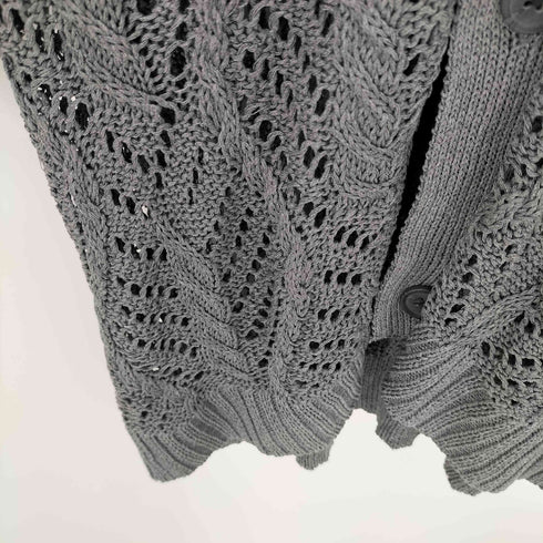 クレイル CLEL Openwork Loose Mesh Crew Neck Cardigan 透かし編みルース メッシュクルーネックカーディガン メンズ JPN:S