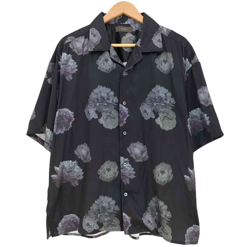 クレイル CLEL 2Way Multi Pattern Drape Short Sleeve Shirt 2way 花柄 アブストラクト柄ドレープ半袖シャツ メンズ JPN:S