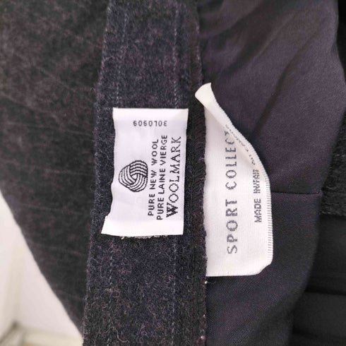 SPORT COLLECTION カナダ製 PURE NEW WOOL ピンストライプ 1タックウールパンツ メンズ