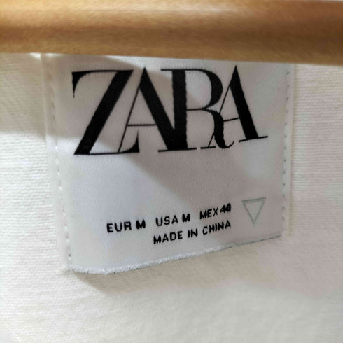 ザラ ZARA サイドジップ ダメージ加工S/Sデニムスウェットシャツ メンズ JPN:M