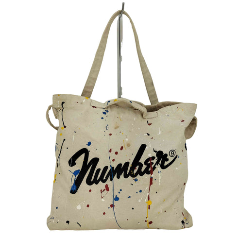 N NUMBER 2WAY SHOULDER BAG 2WAY ペイント キャンバスショルダーバッグ メンズ