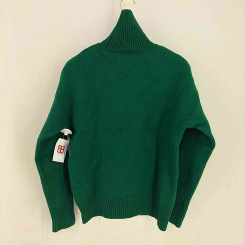 アミアレクサンドルマテュッシ AMI ALEXANDRE MATTIUSSI GREEN Wool turtleneck sweater with logo メンズ