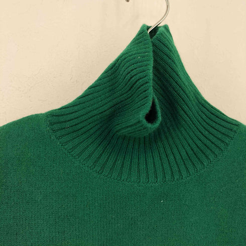 アミアレクサンドルマテュッシ AMI ALEXANDRE MATTIUSSI GREEN Wool turtleneck sweater with logo メンズ