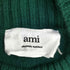 アミアレクサンドルマテュッシ AMI ALEXANDRE MATTIUSSI GREEN Wool turtleneck sweater with logo メンズ