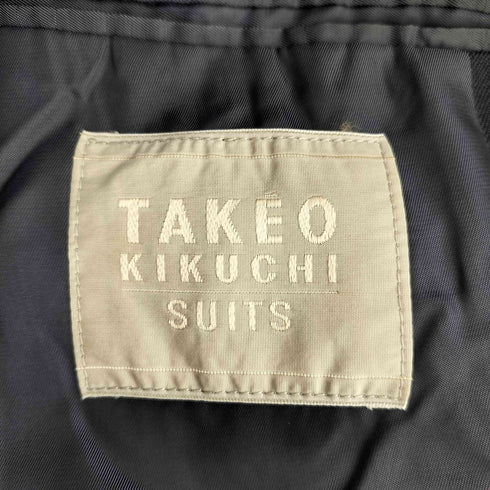 タケオキクチ TAKEO KIKUCHI 総裏 開き見せ ノーベント ストライプ セットアップ メンズ 2