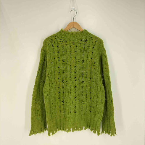 スライ SLY DAMAGED ALPACA MIX LOOSE TOPS ダメージ アルパカミックス ルーズトップス レディース FREE