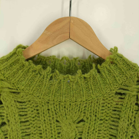 スライ SLY DAMAGED ALPACA MIX LOOSE TOPS ダメージ アルパカミックス ルーズトップス レディース FREE
