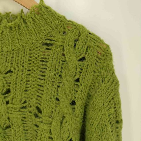スライ SLY DAMAGED ALPACA MIX LOOSE TOPS ダメージ アルパカミックス ルーズトップス レディース FREE