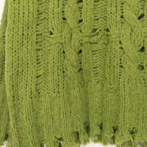 スライ SLY DAMAGED ALPACA MIX LOOSE TOPS ダメージ アルパカミックス ルーズトップス レディース FREE