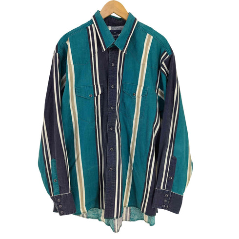 ラングラー Wrangler ストライプ ウエスタンシャツ メンズ import:XXL