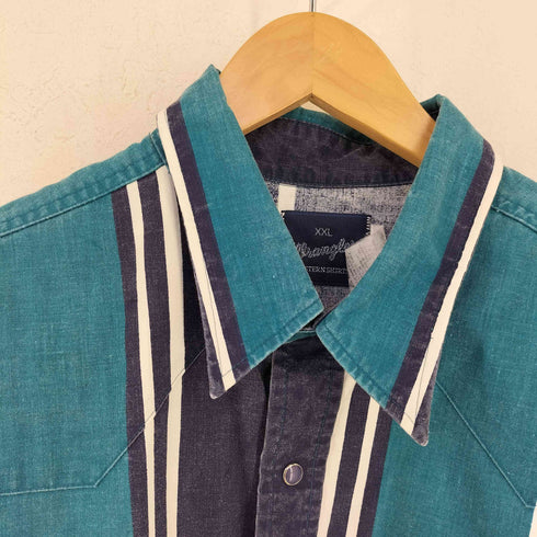 ラングラー Wrangler ストライプ ウエスタンシャツ メンズ import:XXL
