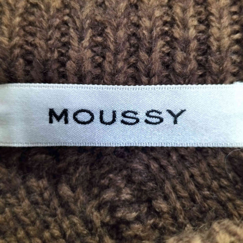 マウジー moussy DOCKING FRINGE KNIT ドッキング フリンジ ニット レディース FREE