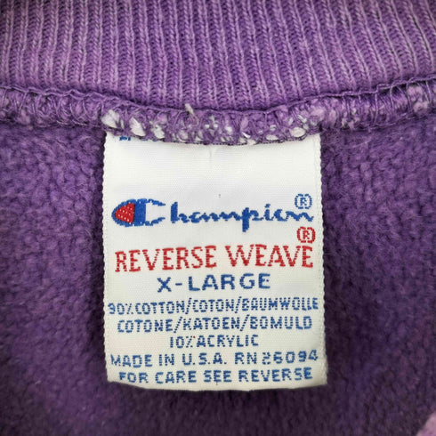 チャンピオン Champion USA製 REVERSE WEAVE 刺繍タグ SEWANEE アーチロゴスウェット メンズ import:XL