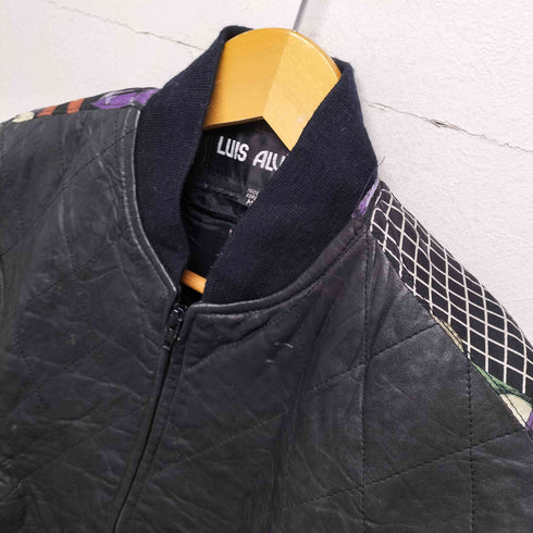 レザー×シルク コンビジップブルゾン メンズ JPN:M