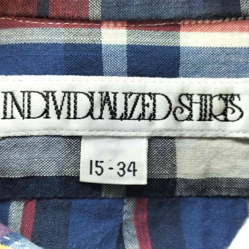 インディヴィジュアライズドシャツ individualized shirts アメリカ製 チェック柄 プルオーバーシャツ メンズ 15-34