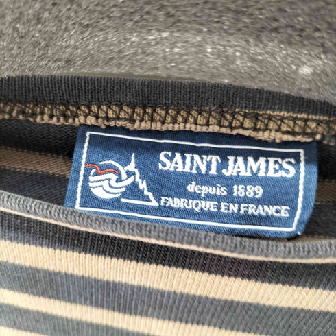 セントジェームス SAINT JAMES ラウンドネック ボーダー L/S カットソー バスクシャツ レディース