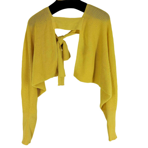 ミームセレクト me+em select バックリボンショートドルマンニットカーデ レディース FREE