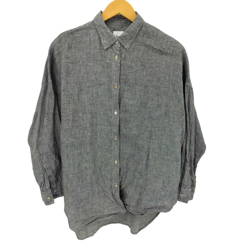 ユーバイスピックアンドスパン U by SPICK&SPAN 24SS リネン 千鳥格子 ビックシルエットシャツ レディース