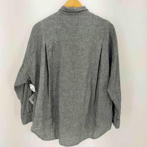 ユーバイスピックアンドスパン U by SPICK&SPAN 24SS リネン 千鳥格子 ビックシルエットシャツ レディース