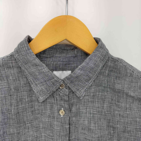 ユーバイスピックアンドスパン U by SPICK&SPAN 24SS リネン 千鳥格子 ビックシルエットシャツ レディース
