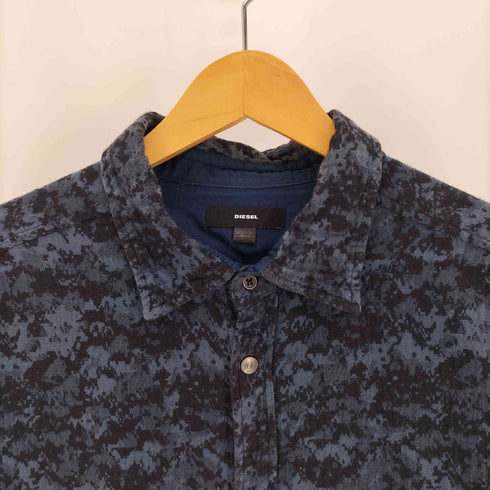 ディーゼル DIESEL ロゴプレート 総柄 L/S シャツ メンズ import:XXL