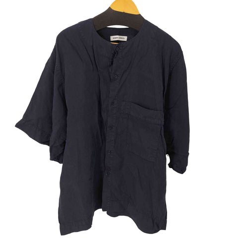 ヘンリックヴィブスコブ Henrik Vibskov Kaii Shirt コットン ノーカラー 半袖シャツ メンズ JPN:S
