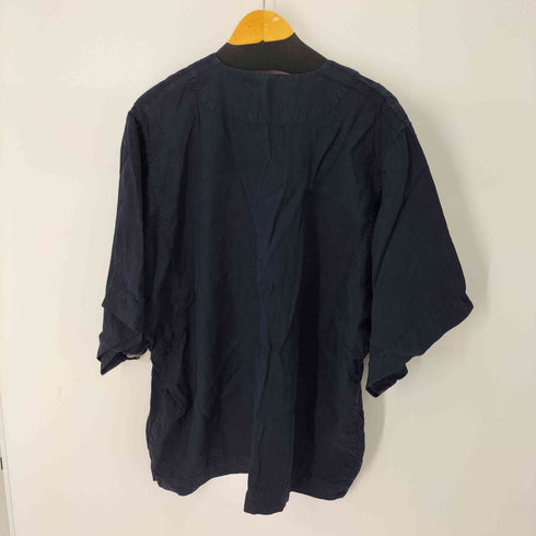 ヘンリックヴィブスコブ Henrik Vibskov Kaii Shirt コットン ノーカラー 半袖シャツ メンズ JPN:S