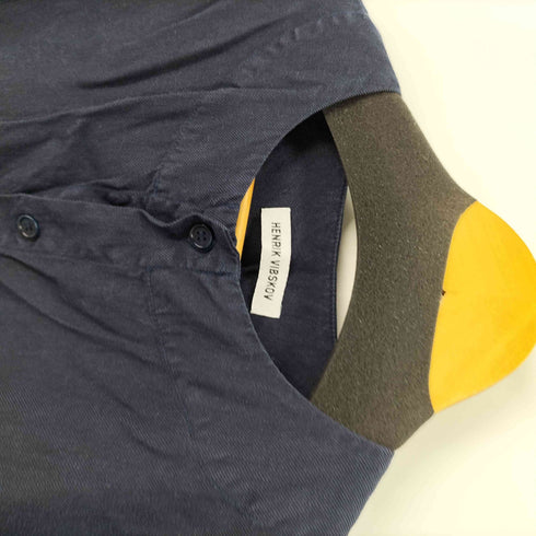 ヘンリックヴィブスコブ Henrik Vibskov Kaii Shirt コットン ノーカラー 半袖シャツ メンズ JPN:S