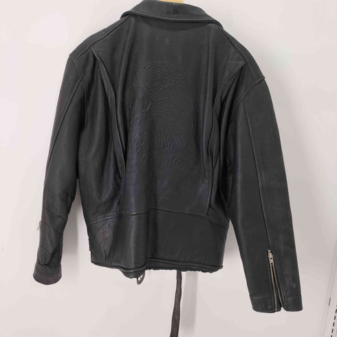 ハーレーダビッドソン HARLEY-DAVIDSON エンボスロゴ レザーダブルライダースジャケット メンズ JPN:M
