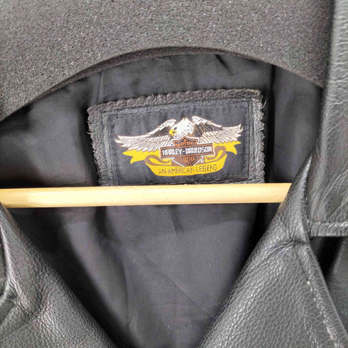 ハーレーダビッドソン HARLEY-DAVIDSON エンボスロゴ レザーダブルライダースジャケット メンズ JPN:M