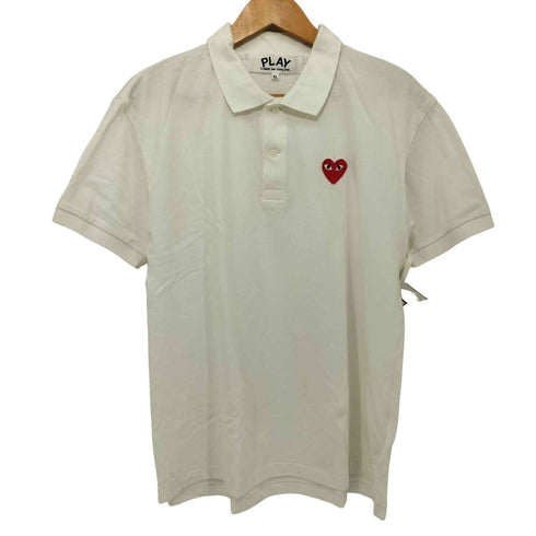 プレイコムデギャルソン PLAY COMME des GARCONS ワンポイントロゴ S/S 鹿の子 ポロシャツ メンズ JPN:XL