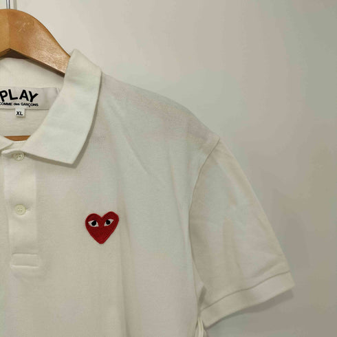 プレイコムデギャルソン PLAY COMME des GARCONS ワンポイントロゴ S/S 鹿の子 ポロシャツ メンズ JPN:XL