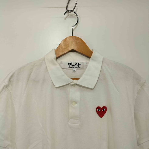 プレイコムデギャルソン PLAY COMME des GARCONS ワンポイントロゴ S/S 鹿の子 ポロシャツ メンズ JPN:XL