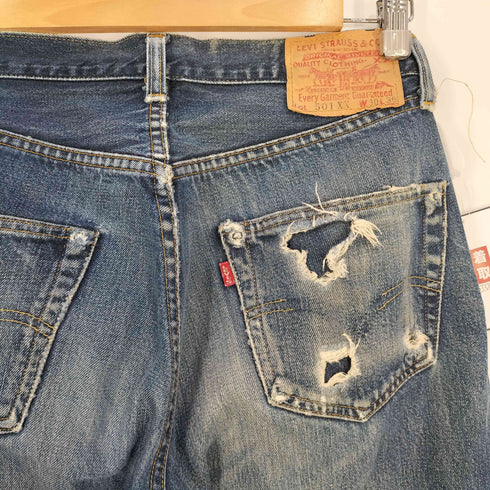 リーバイス Levis USA製 復刻 501XX ボタン裏555 バレンシア工場98年製 BIG E 赤耳 デニムパンツ メンズ 30×36