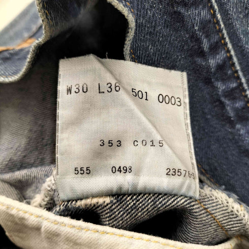 リーバイス Levis USA製 復刻 501XX ボタン裏555 バレンシア工場98年製 BIG E 赤耳 デニムパンツ メンズ 30×36