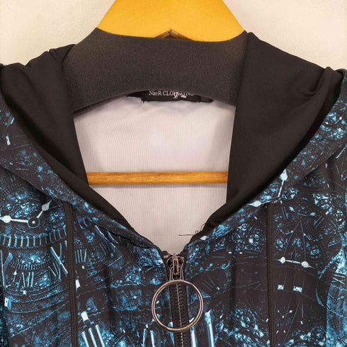 ニーアクロージング NIER CLOTHING 総柄 ロングジップパーカー レディース FREE