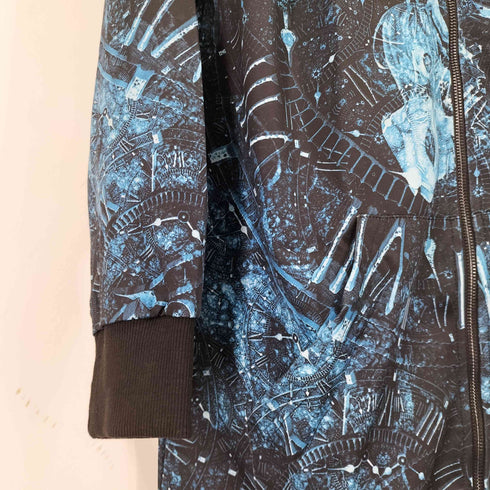 ニーアクロージング NIER CLOTHING 総柄 ロングジップパーカー レディース FREE