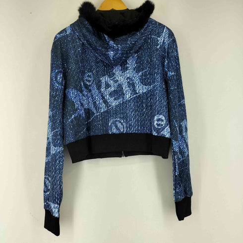 ニーアクロージング NIER CLOTHING 総柄 ファー付き ジップパーカー レディース FREE
