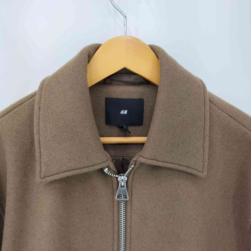 エイチアンドエム H&M ダブルジップ メルトンブルゾン ドロップショルダー メンズ import:L